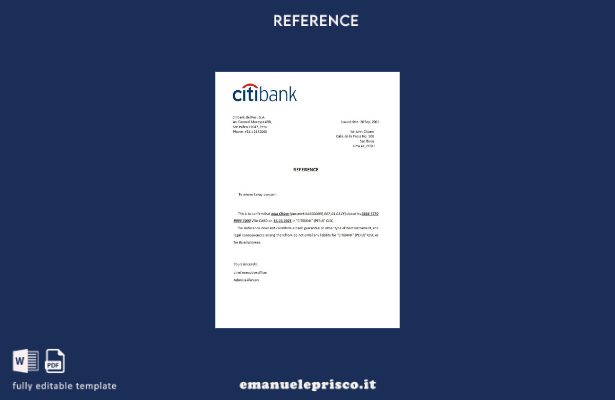 modello di riferimento per la chiusura di Perù Citibank in stile verificato